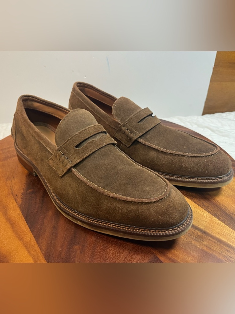Steve Madden 11m Men's Brown Suede Penny Loafers